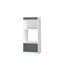 MIKROWELLENSCHRANK Fame-Line Grün-Gold Landhaus 60 cm offen - Weiß/Grün, Holzwerkstoff (60/153.6/58.1cm) - Vicco