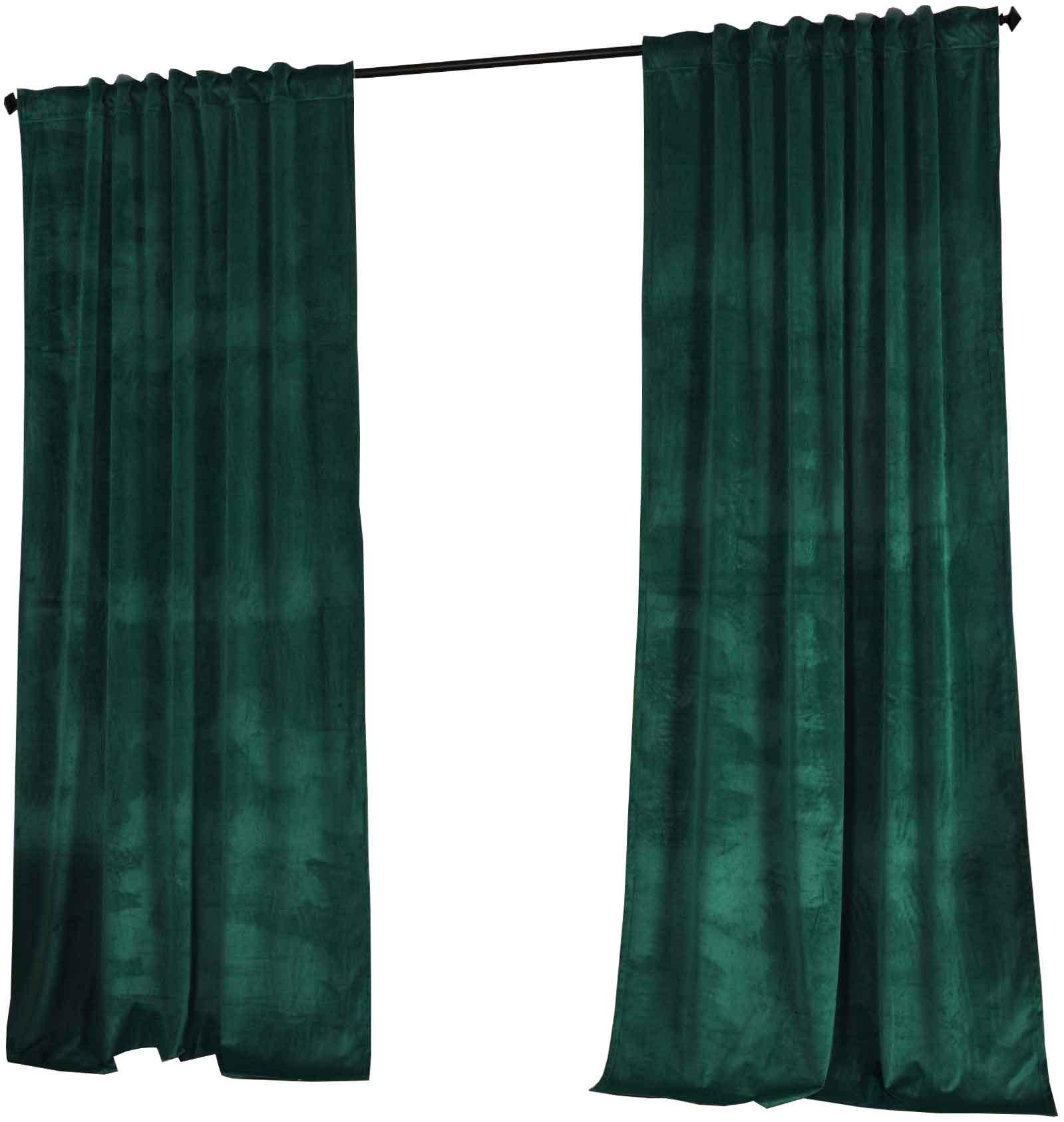 VORHANG 2ER SET MILANO HxB 235x135 cm Grün - Grün, Textil (135/235cm) - Gardinenbox