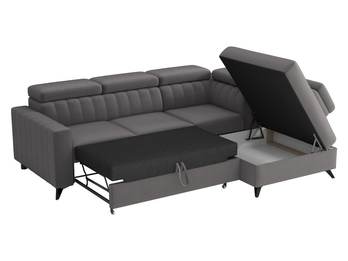 ECKSOFA Milano 2RRLXP, Seite: Links LXP+R+2R - Blau, Holz/Textil (249/195cm) - MIRJAN24