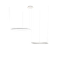 LED-HÄNGELEUCHTE 2er Ring Weiß Ø 100 | 80cm - Weiß, Metall (1.3/100/3.3cm) - s.luce