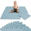 SPIELMATTE ab Null - 90 cm Baby Puzzlematte Blau - Blau, Kunststoff (30/30cm) - Littletom
