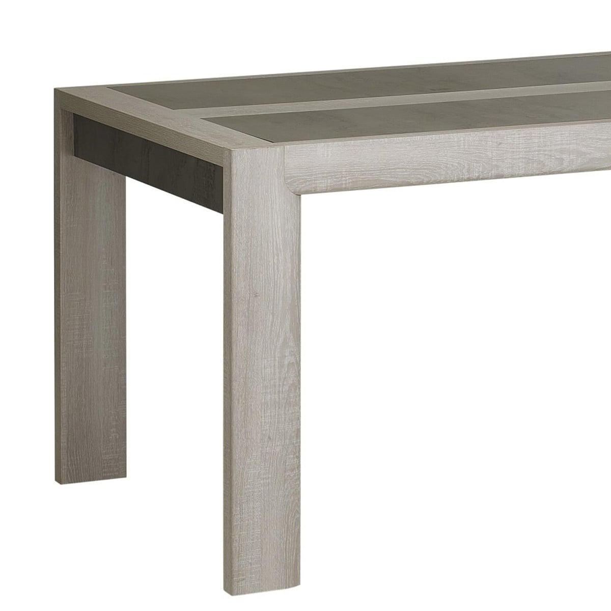 RECHTECKIGER Esstisch für 10 Personen mit Verlängerung - Französische Herstellung - 90/180/77 cm - Eichefarben, Holzwerkstoff (90/180/77cm) - Calicosy