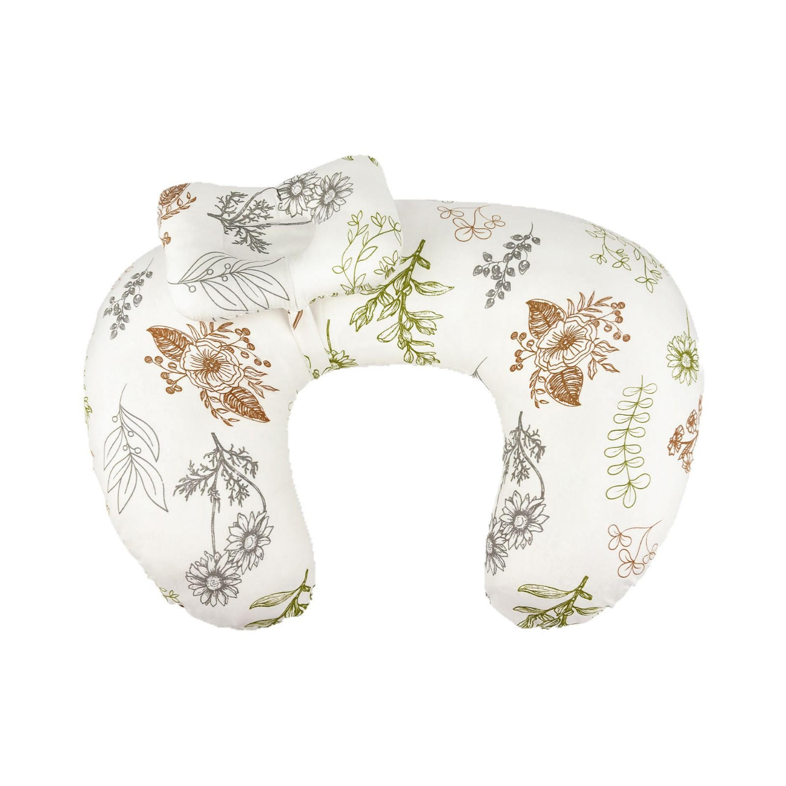 U-FÖRMIGES Kissen – Stillhilfe – Beige - Weiß, Textil (39/56.5cm)