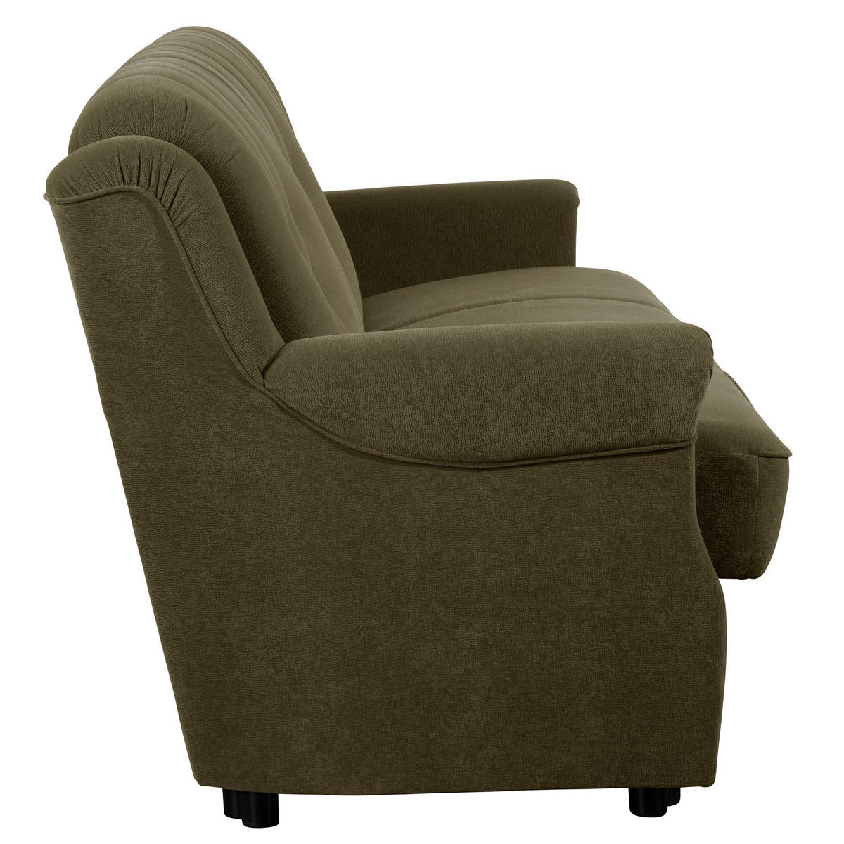 SOFA 3-Sitzer mit Bettfunktion Kaylyn Flockstoff grün - Grün, Kunststoff (207/89/83cm) - 58aufmkessel