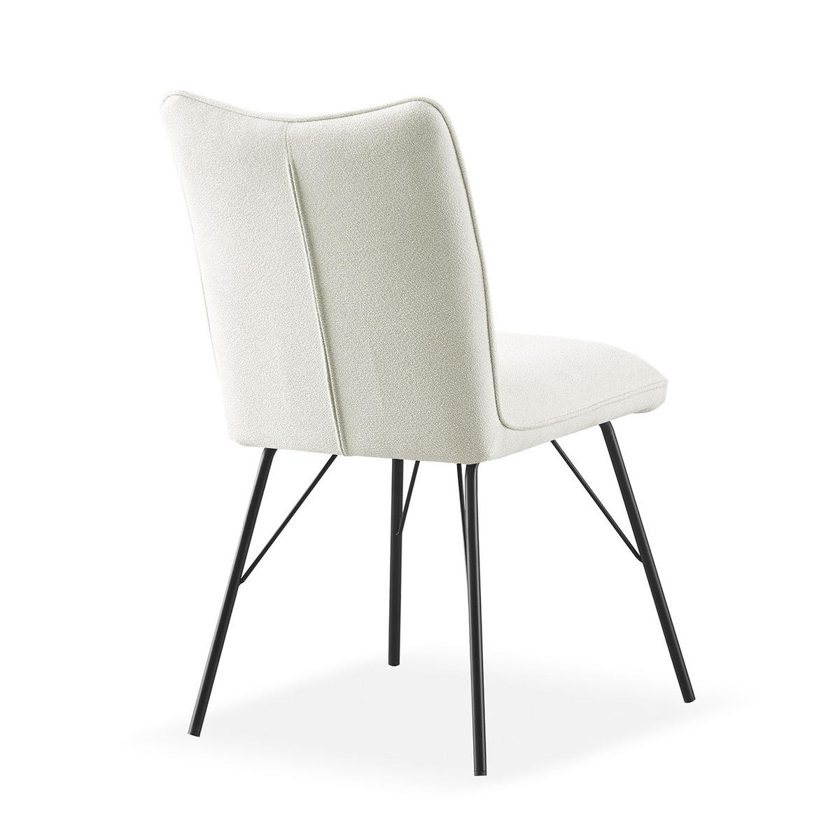 STUHL NELE Creme 2 Stück - Creme, Textil/Metall (46/85/60cm) - B&D Home