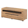 LOWBOARD TULLIA 140x50x52 cm mit 2 Schubladen Eichefarben - Eichefarben, Holzwerkstoff (140/52/50cm) - MASSENO