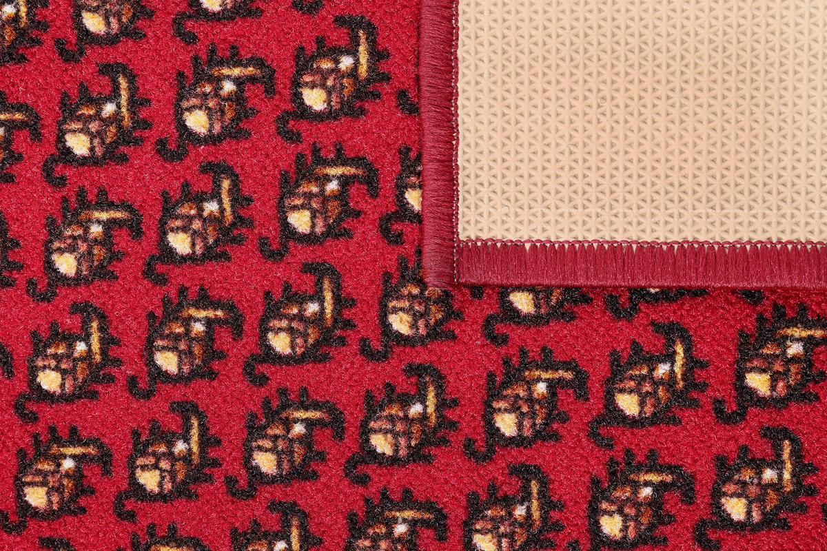 TEPPICHLÄUFER Anti-Rutsch Weinrot rutschfest Gummiunterlage 67/1100 cm - Weinrot, Textil (67/1100cm) - Tapiso
