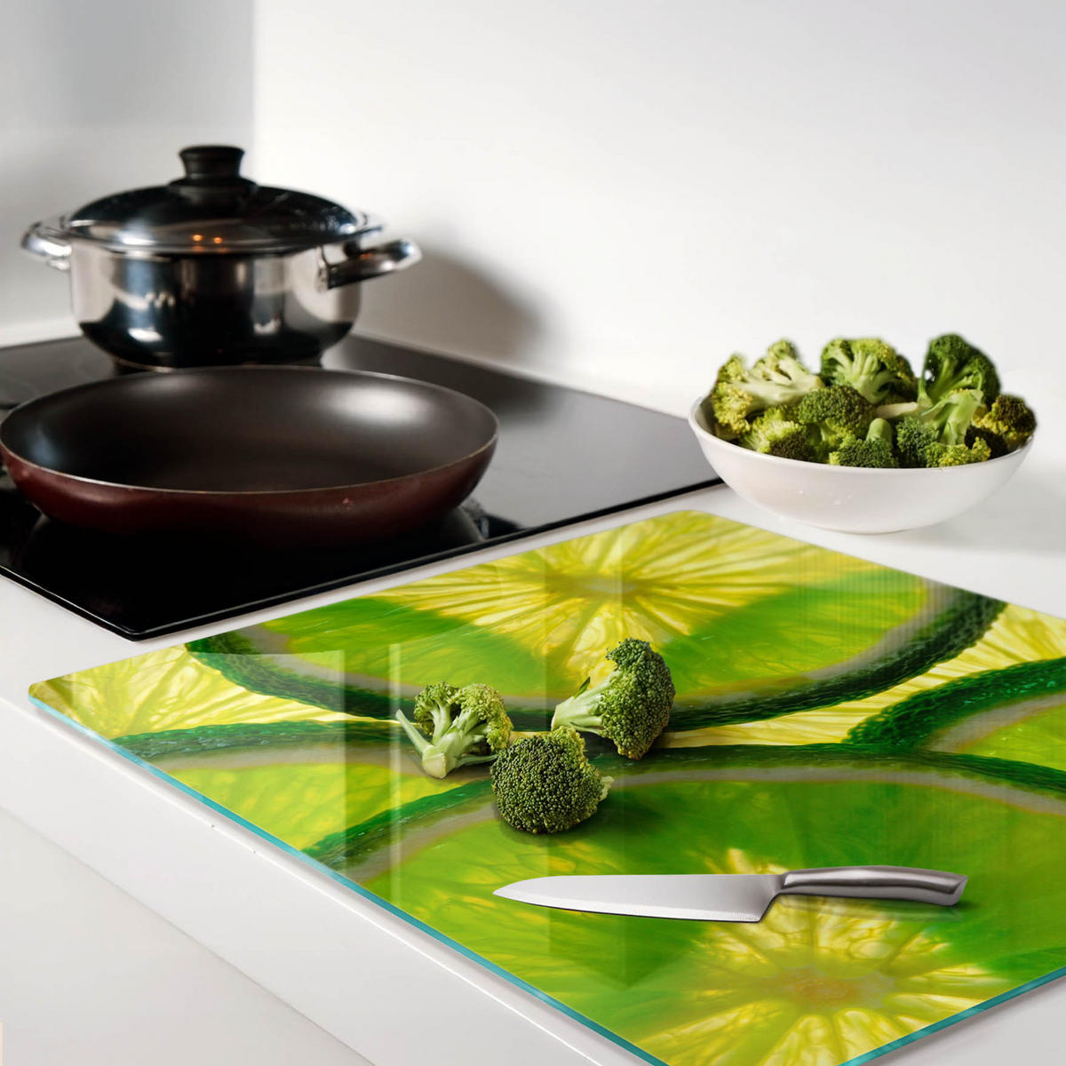 GLASPLATTE 60x52 cm Kalk - Grün, Glas (60/0.4/52cm) - TULUP