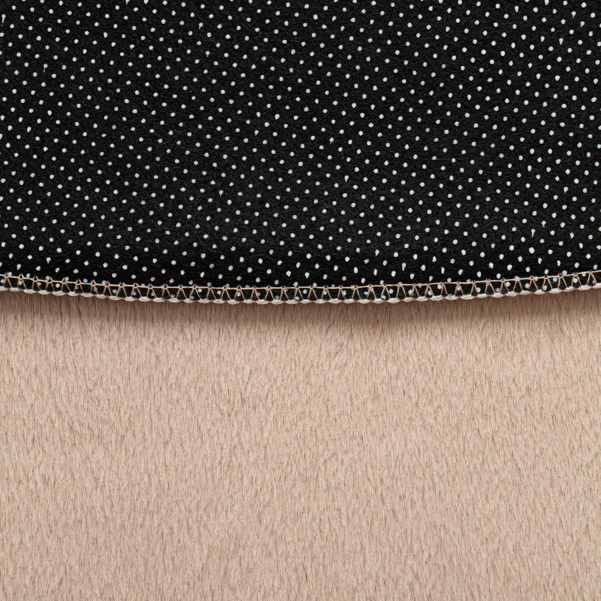 KURZFLORTEPPICH LUMI rund beige kuschelweich waschbar 120/120 cm - Beige, Textil (120/120cm) - Tapiso