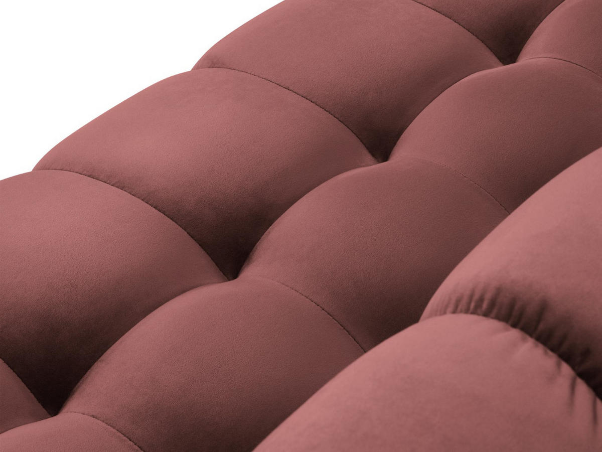ECKSOFA rechts Mamaia aus Samt rosa 5 Sitzplätze - Pink, Textil (185/293cm) - Micadoni