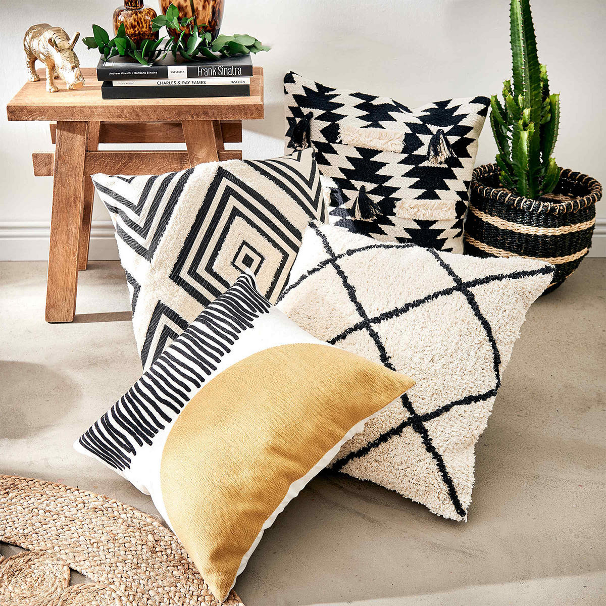 DEKOKISSEN Easy Ethno - Gelb, Textil (45/1cm) - BUTLERS