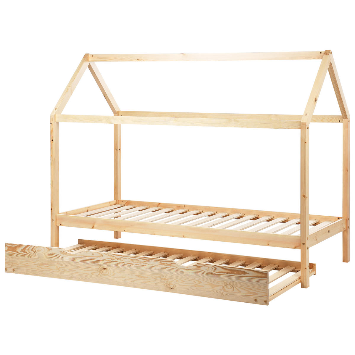 KINDERBETT 90x200 cm Heller Holzfarbton Crillon - Hellbraun, Holz (90/200cm) - Beliani