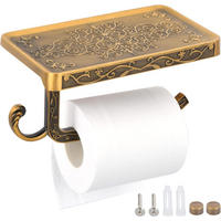TOILETTENPAPIERHALTER,WANDMONTIERTER Toilettenpapierhalter - Goldfarben, Metall (10/9.5/18.3cm) - BELZ