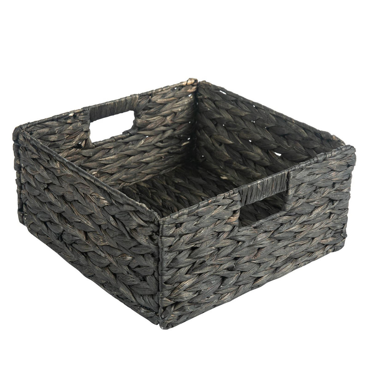 AUFBEWAHRUNGSKÖRBE LANZI 2ER-SET - Schwarz, Naturmaterialien (32/15/32cm) - IDIMEX