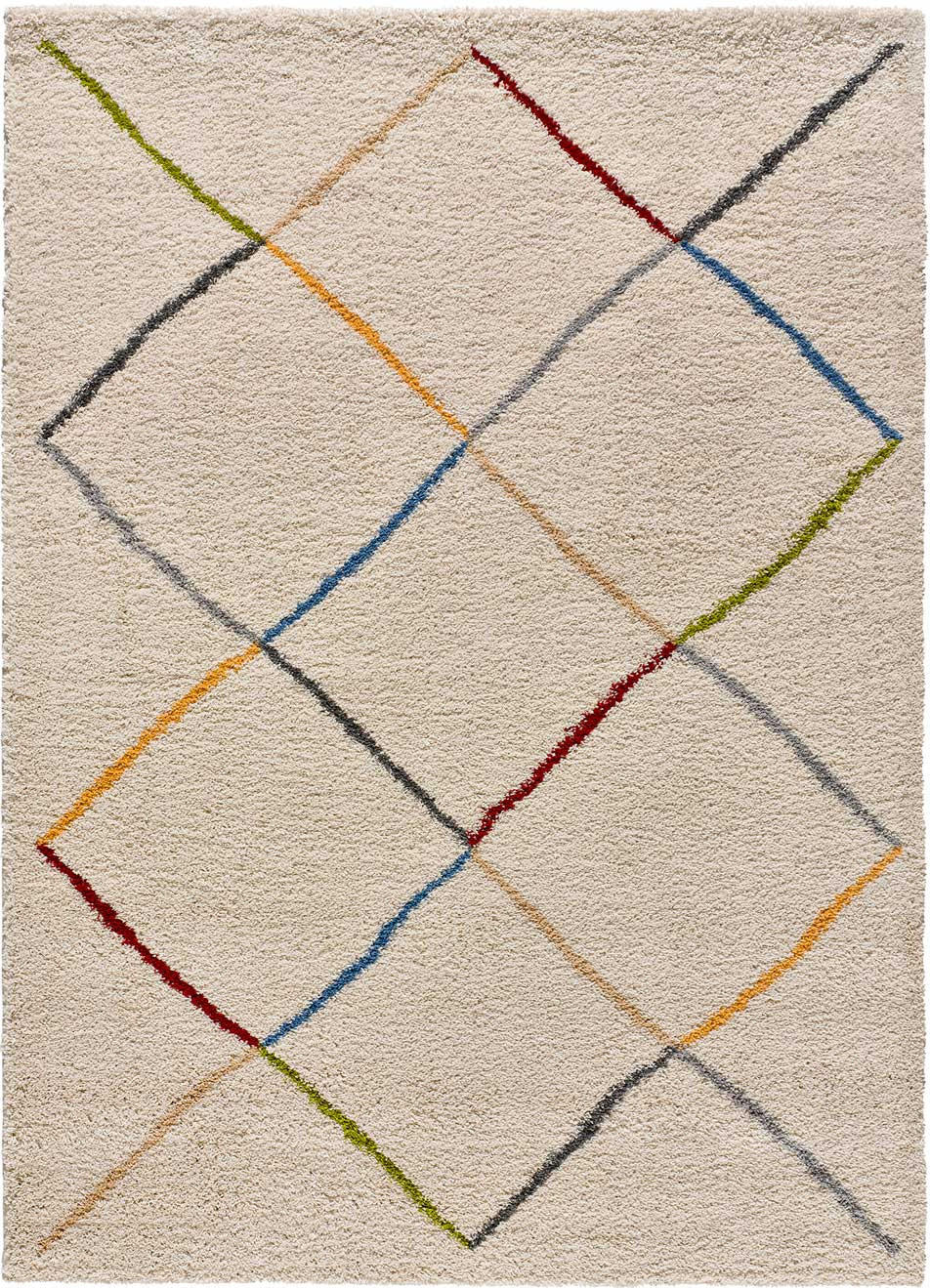 HOCHFLORTEPPICH Weiß Kasbah 133/190 cm - Weiß, Naturmaterialien/Textil (133/190cm) - Atticgo