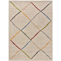 HOCHFLORTEPPICH Weiß Kasbah 133/190 cm - Weiß, Naturmaterialien/Textil (133/190cm) - Atticgo