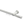 INNENLAUF-GARDINENSTANGEN-SET Platon Zoena 280 cm (geteilt in 2 x 140 cm), 1-läufig, 20 mm Ø Weiß - Weiß, Metall (280cm) - INTERDECO