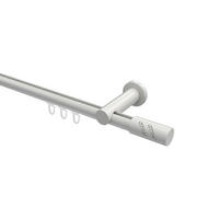 INNENLAUF-GARDINENSTANGEN-SET Platon Zoena 240 cm (geteilt in 2 x 120 cm), 1-läufig, 20 mm Ø Weiß - Weiß, Metall (240cm) - INTERDECO