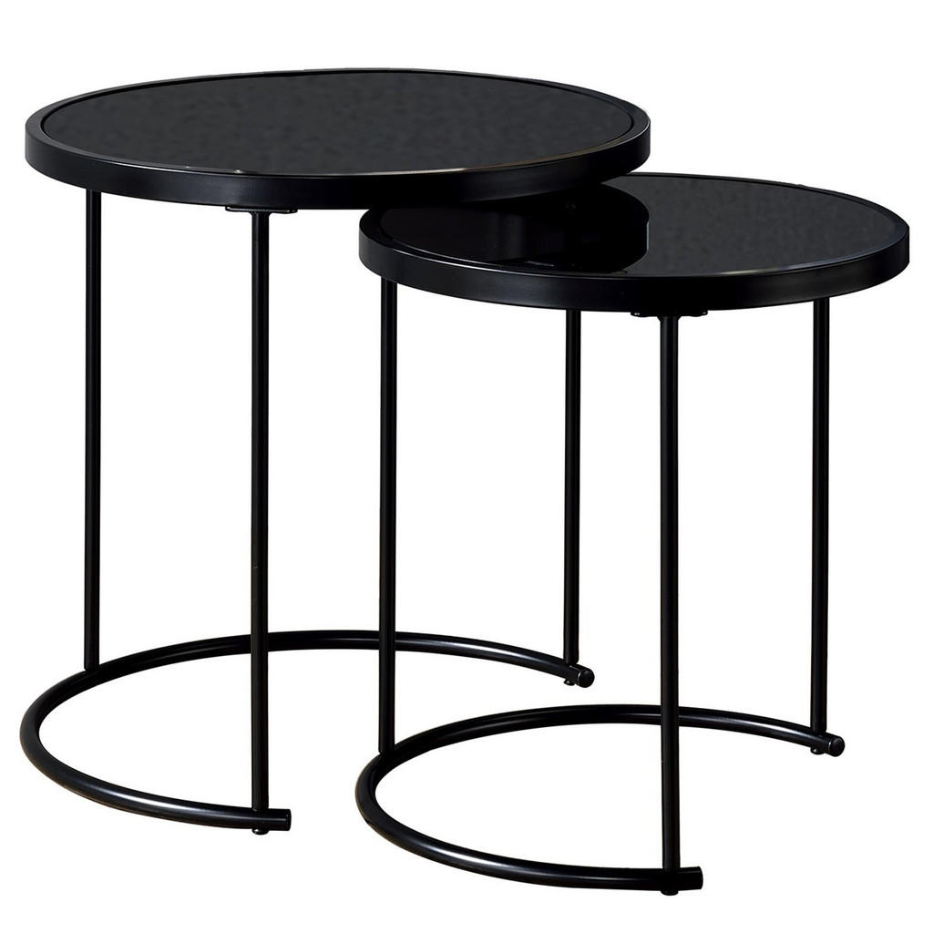 Thumbnail - Idimex Couchtisch, Schwarz, Glas, Vintage, Rund,Rund, 50x50x50 cm, Wohnzimmer, Wohnzimmertische, Couchtische