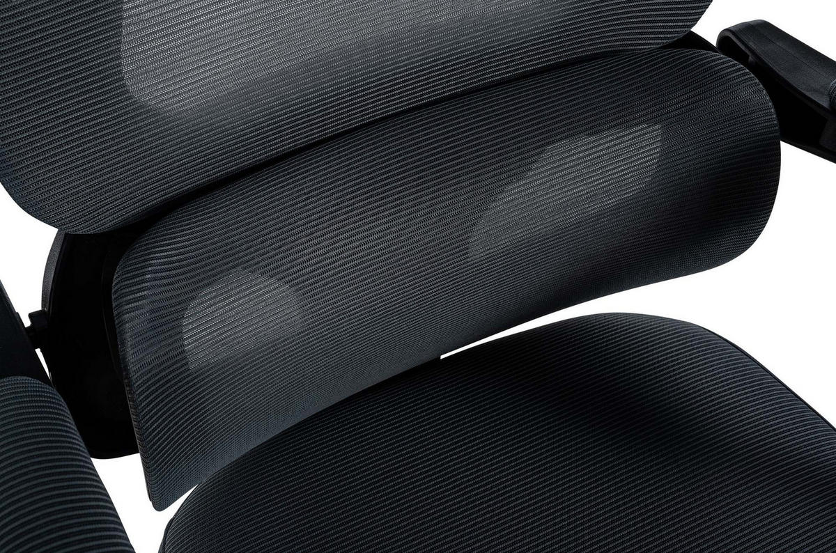 DREHSTUHL Stoff Dunkelgrau - Dunkelgrau/Schwarz, Kunststoff/Textil (61/135/69cm) - CLP