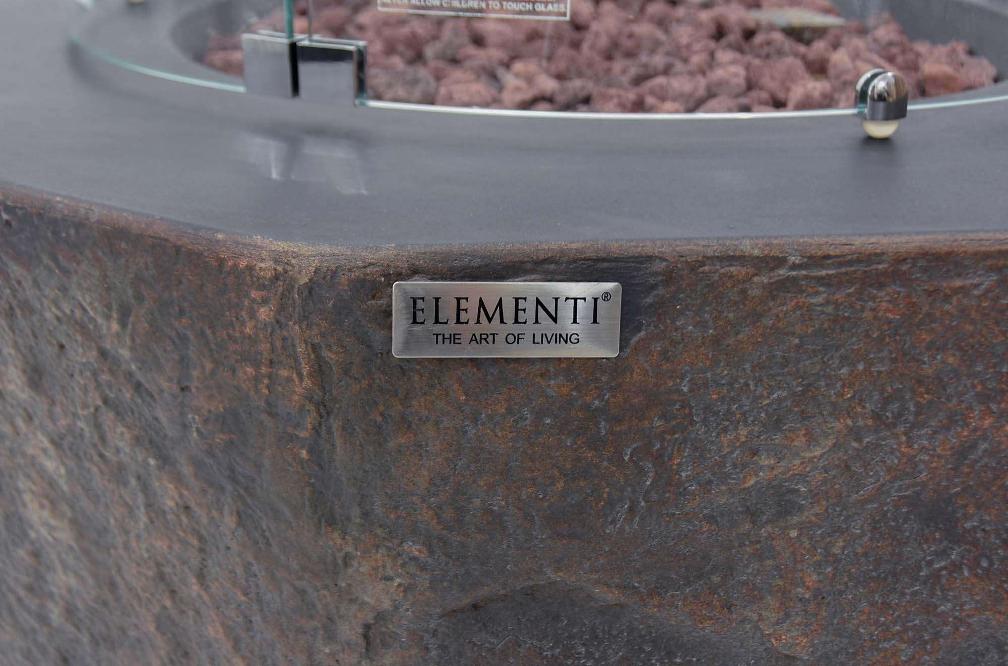 FEUERSTELLE Dukono in Basalt-Optik aus Faserbeton - Dunkelgrau, Stein (102/44/108cm) - Elementi