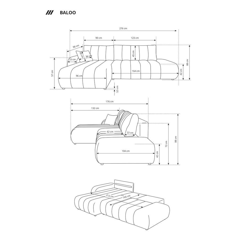 Thumbnail - DomoHome Ecksofa, Hellgrau, Textil, Rechteckig, 276x176 cm, Wohnzimmer, Sofas & Couches, Wohnlandschaften, Ecksofas