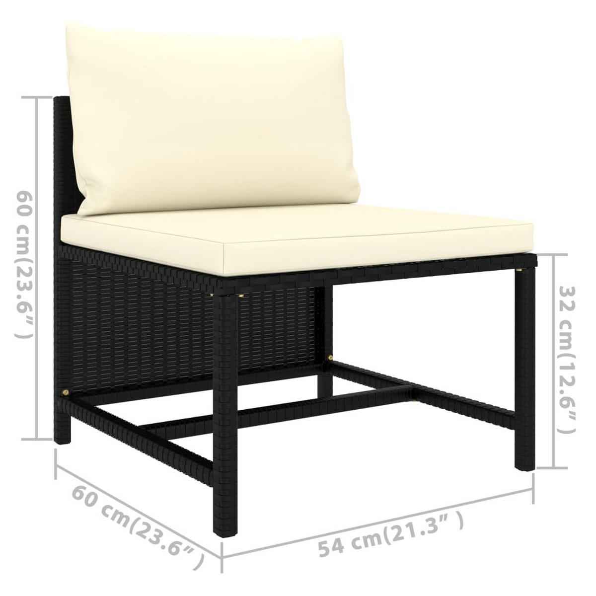 GARTENSET Reina 6-teilig - Schwarz, Metall - Nettlife