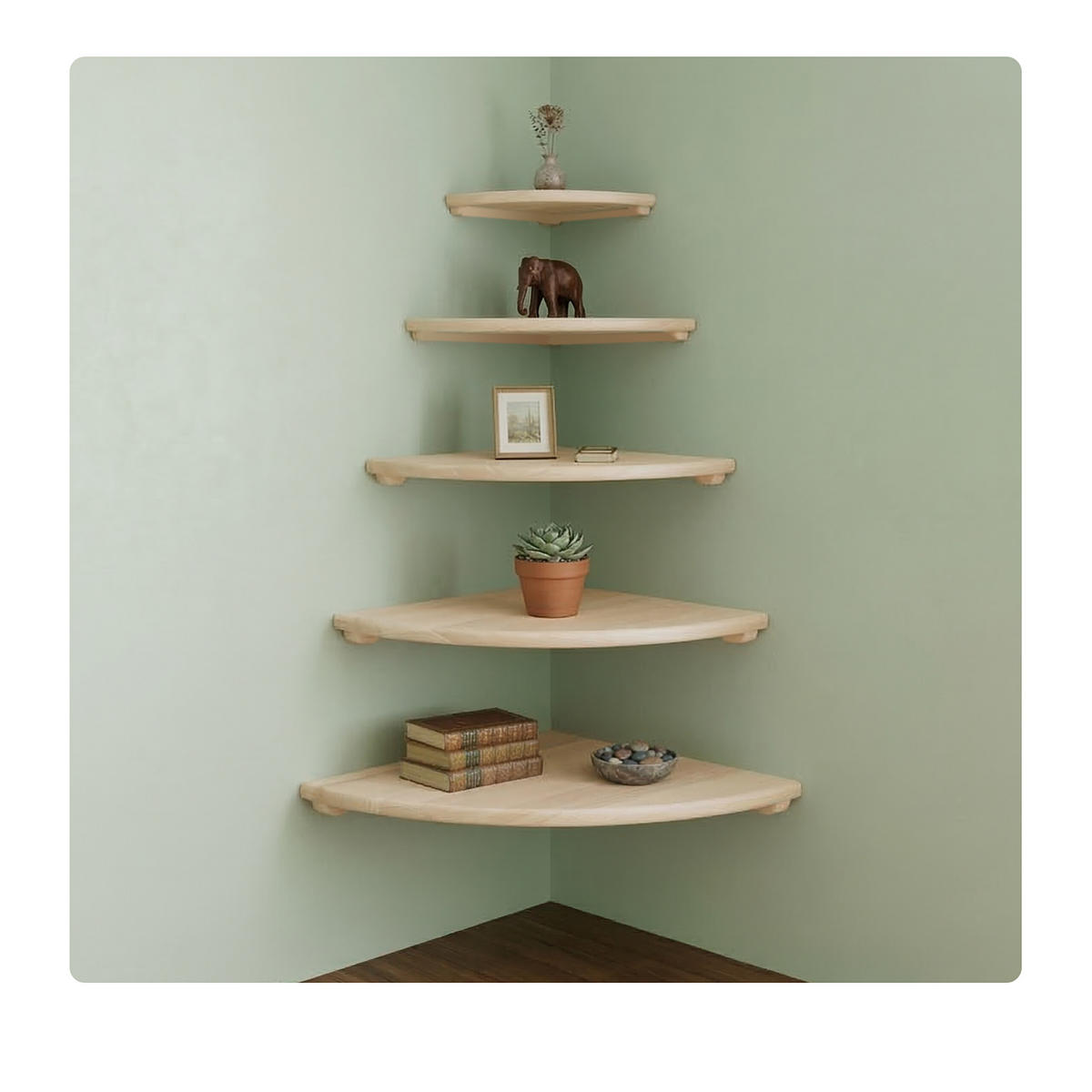 ROHOVÁ pol. - svetlohnedá, drevo (18/3/18cm) - Relaxdays