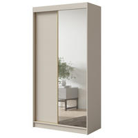 SCHWEBETÜRENSCHRANK mit Spiegel Fiore Plus 2D1L 120 Kaschmir/Gold - Kaschmir/Goldfarben, Holzwerkstoff/Metall (120/236/60cm) - mzm24