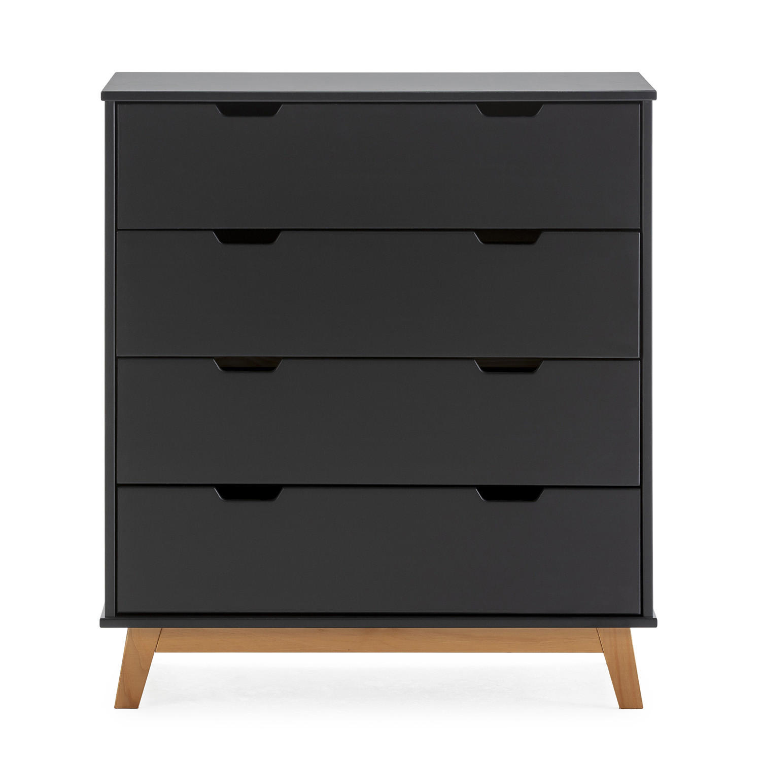 KOMMODE 80/89/35 Miranda Anthrazit - Anthrazit, Holz (80/89/35cm)