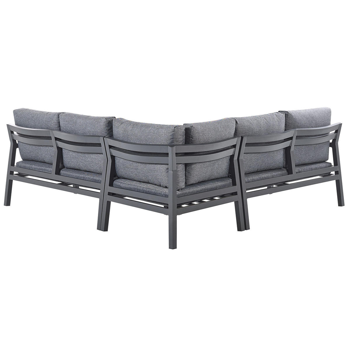 LOUNGE-SET schwarz Vizzini - Schwarz, Metall - Beliani