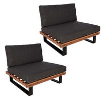 LOUNGE-SESSEL Schwarz, Braun, Anthrazit - Anthrazit/Schwarz, Holz (82/75/82cm) - MCW