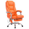 BÜROSTUHL Pacira, Kunstleder mit Massagefunktion Orange - Orange, Textil/Metall (68/127/64cm) - TPFLiving