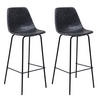 BARHOCKER Lucien Dunkelgrau Sitzhöhe 75cm 2er-Set - Grau, Kunststoff (43/104/49cm) - Happy Garden