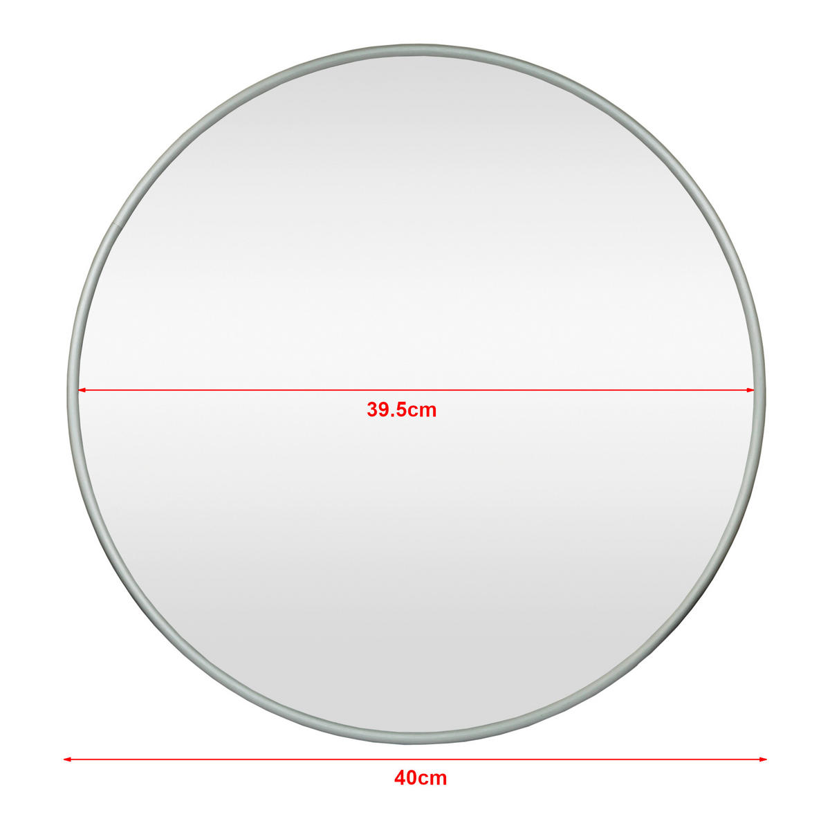 WANDSPIEGEL Ordona - Graphitfarben, Glas/Metall (40/2.8/40cm) - [en.casa]