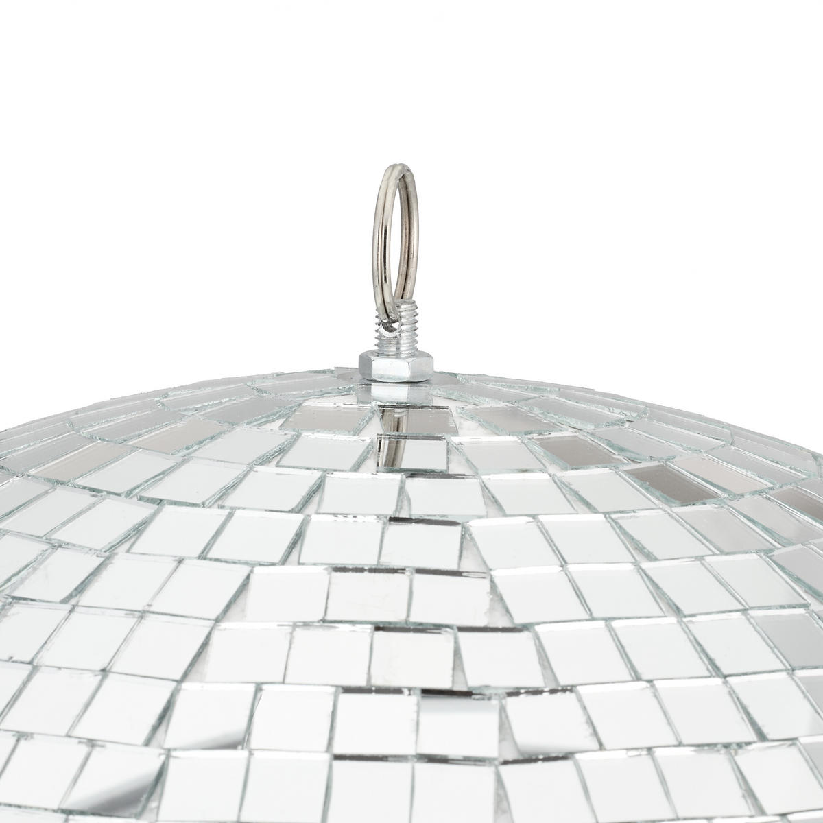 DISCOKUGEL - Silberfarben, Glas/Textil (50/54/50cm) - Relaxdays