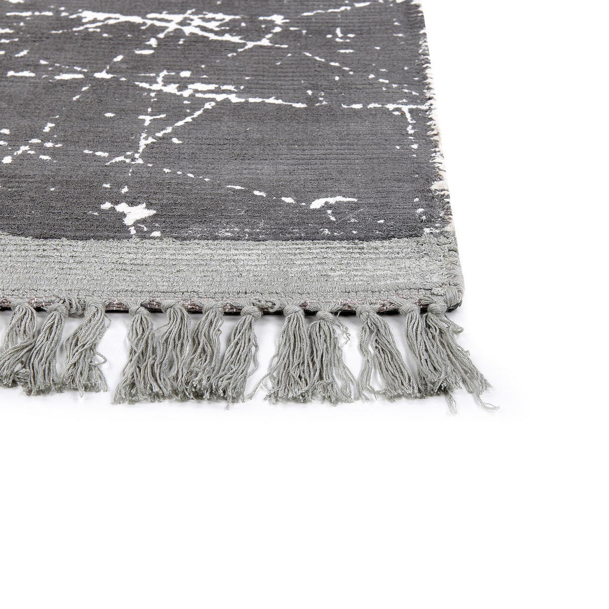 KURZFLOR-TEPPICH Hanli 230/160 cm - Grau, Naturmaterialien (160/230cm) - Beliani
