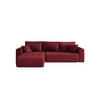 ECKSOFA mit Schlaffunktion MILO L Monolith 59 Links - Rot, Textil (280/175cm) - Bedante