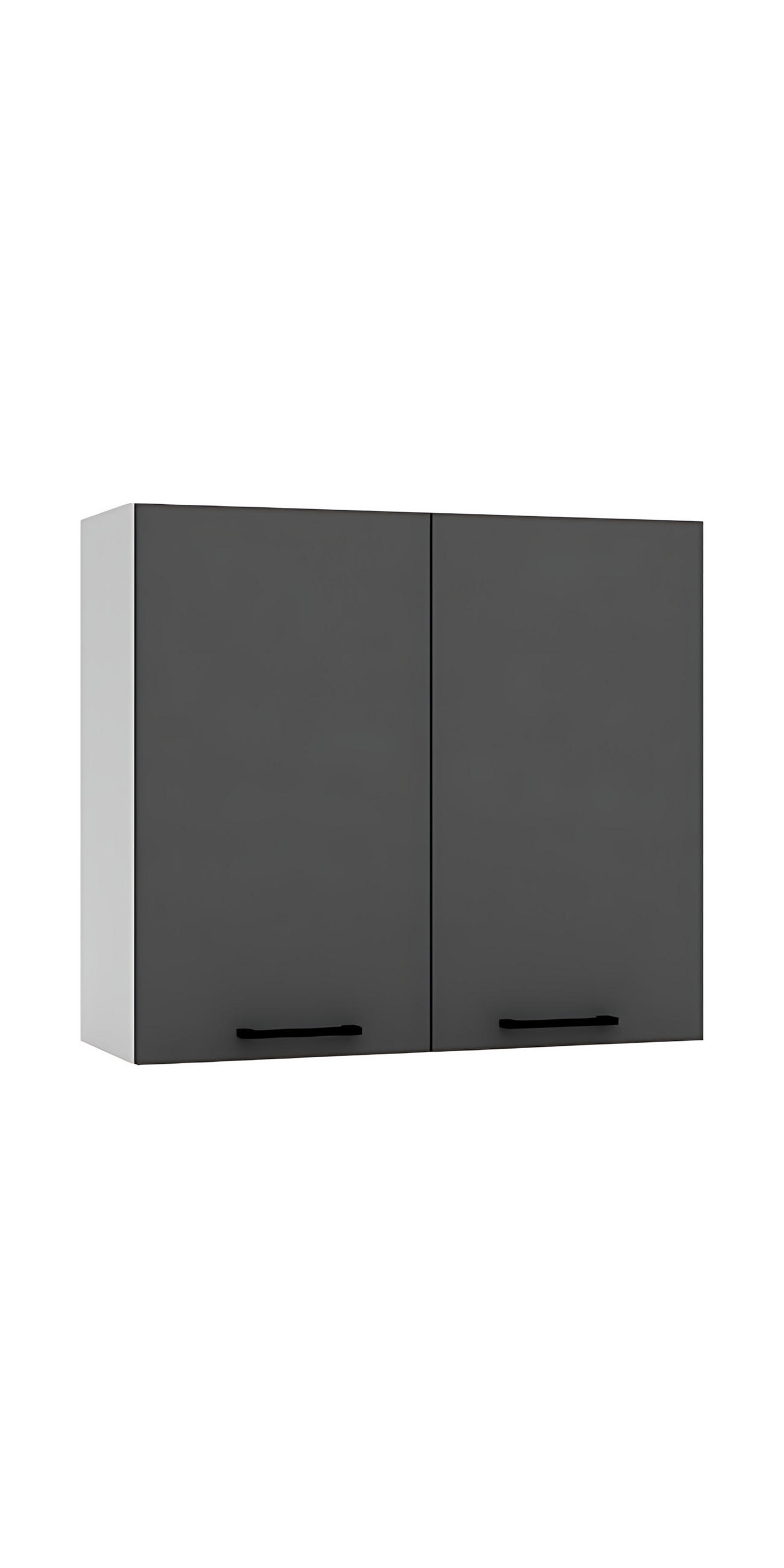 HÄNGESCHRANK W80 - Morvex - Stilvolle Wandlösung - Anthrazit, Holz/Metall (80/72/30cm) - ROYAL24_MARKT