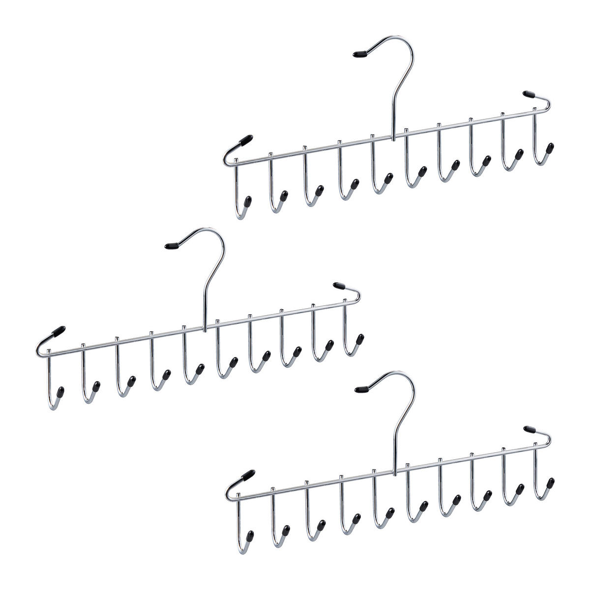3XDRŽIAK na opasky - strieborná, kov/plast (34.5/4/1.5cm) - Relaxdays