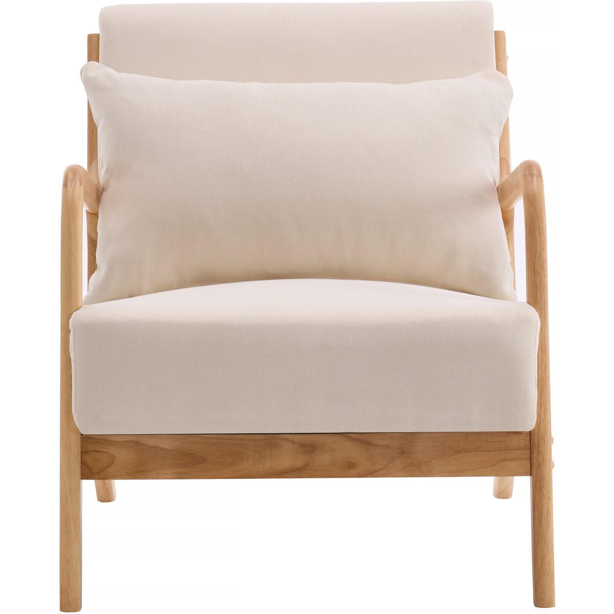 SESSEL - "Clinton" aus Holz im skandinavischen Stil - Beige - Beige, Textil (81/77/64.5cm) - Habitat Garten