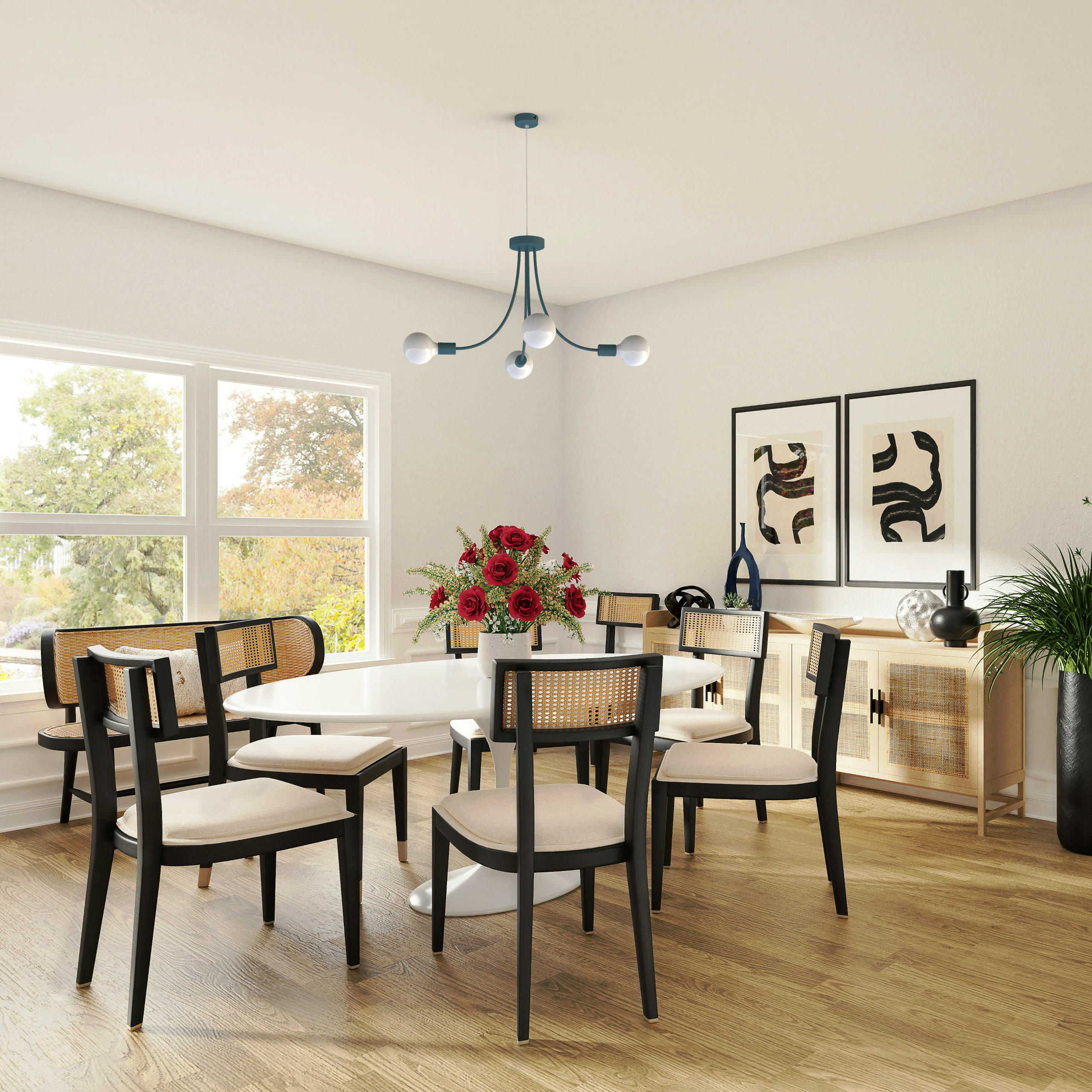 HÄNGELEUCHTE - Blau, Metall (60/60/40cm) - Lumicom