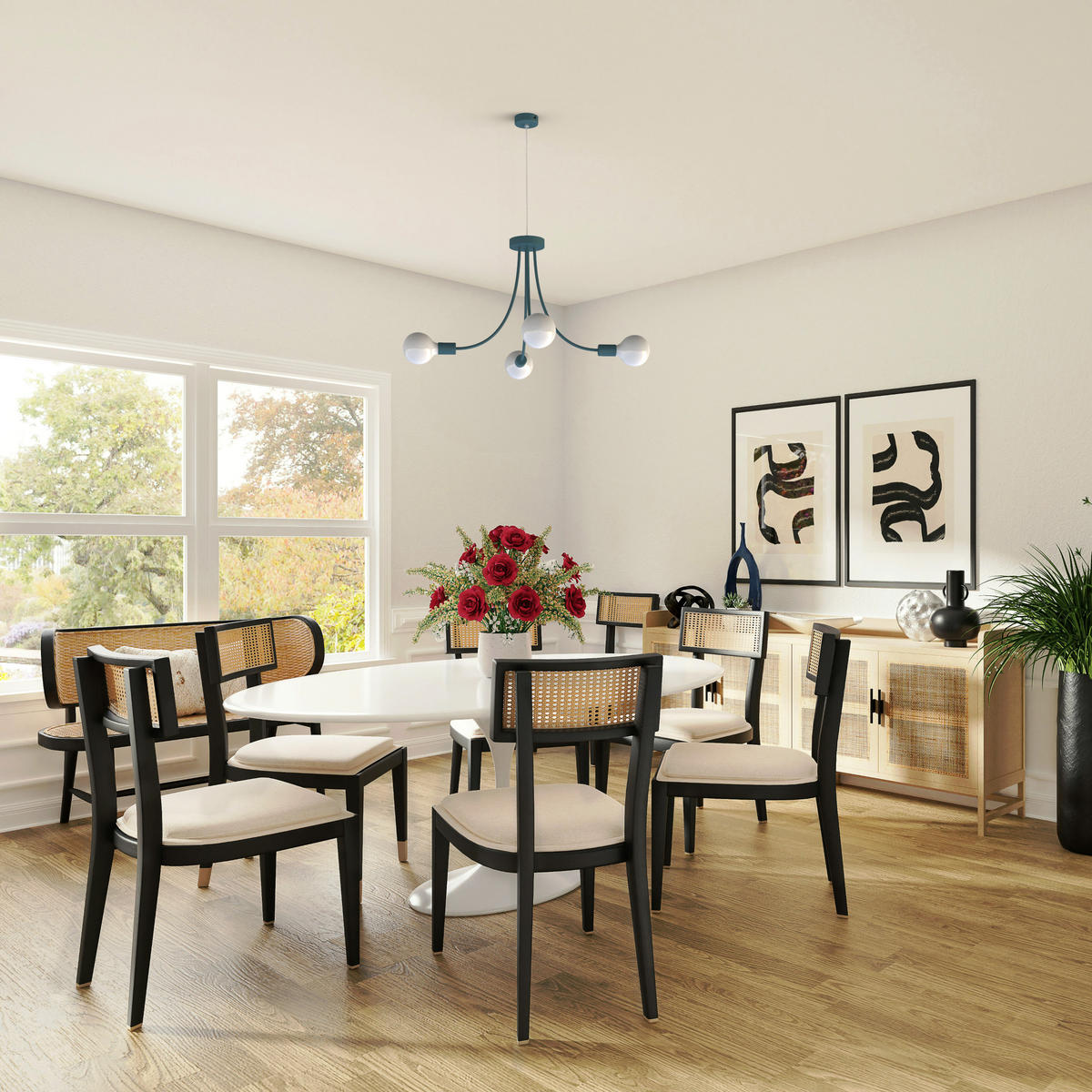 HÄNGELEUCHTE - Blau, Metall (60/60/40cm) - Lumicom