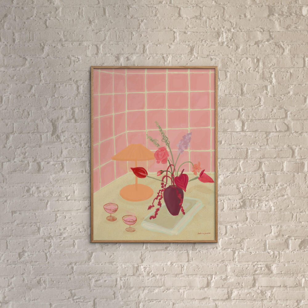 POSTER Katharina Puritscher - Bubbly - Pink, Papier (30/40/0.1cm) - Poster&Frame