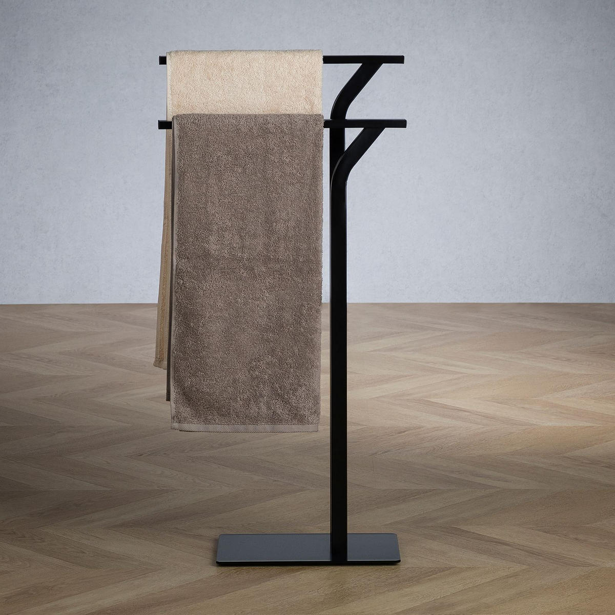 HANDTUCHHALTER LEVIO - Schwarz, Metall (40/84/20cm) - IDIMEX