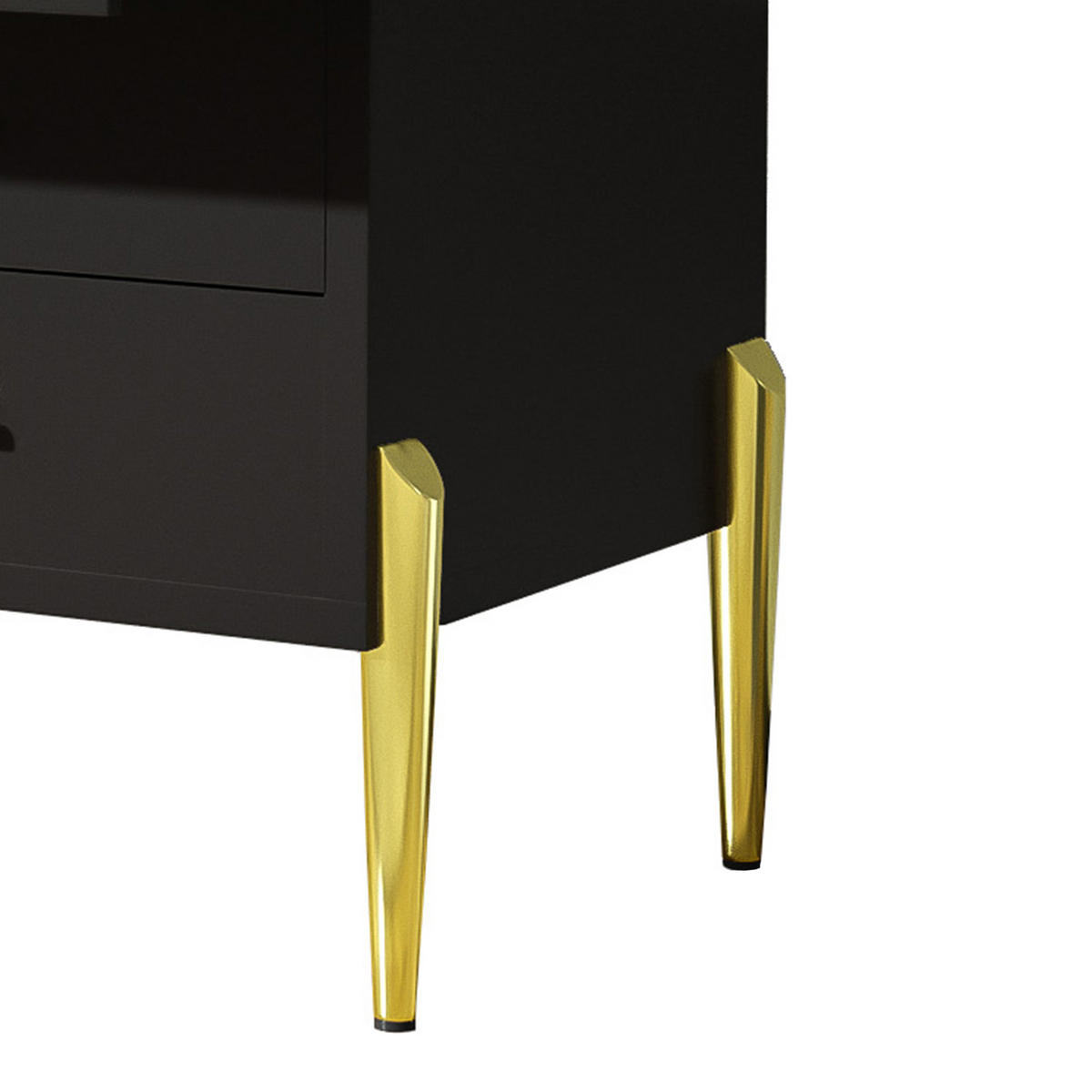 SIDEBOARD Schwarz 120/39.5/84 cm - Schwarz, Glas/Holzwerkstoff (39.5/84/120cm) - Urban Meuble