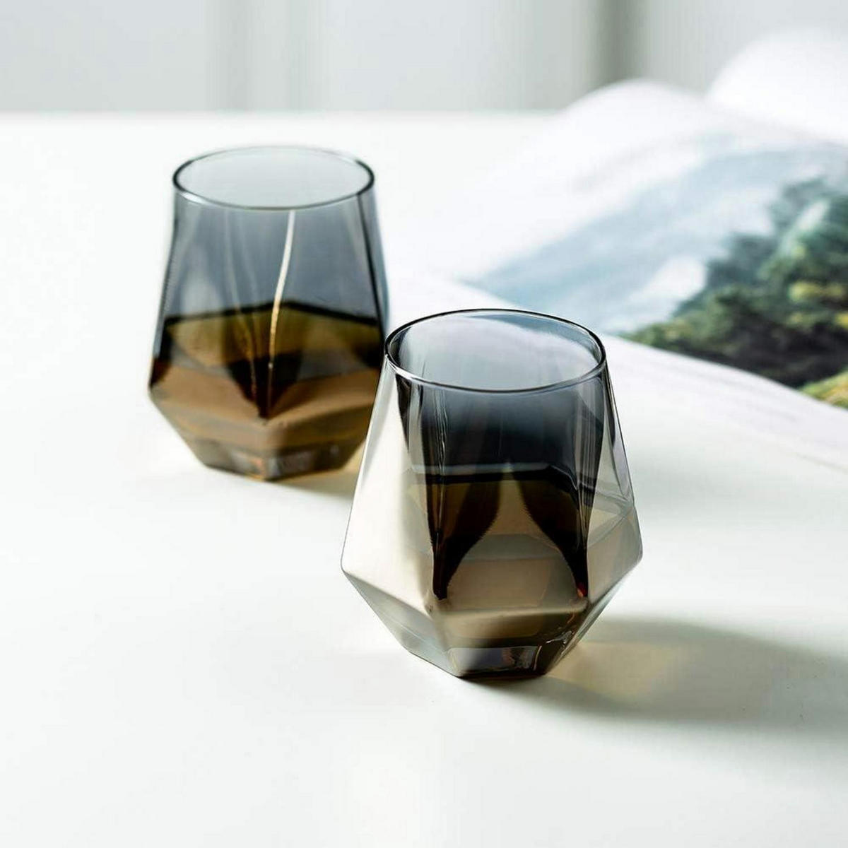 WHISKYGLÄSER 4er-Set Rauchgrau 300 ml - Transparent, Glas (0.3L)