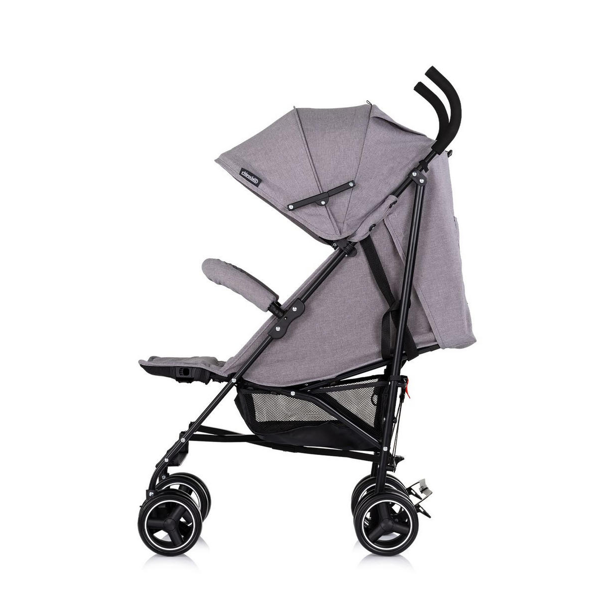 BUGGY Milano grau/schwarz Buggy bis 22 kg, Rückenlehne verstellbar, faltbar - Schwarz, Metall (60/49/105cm) - Chipolino