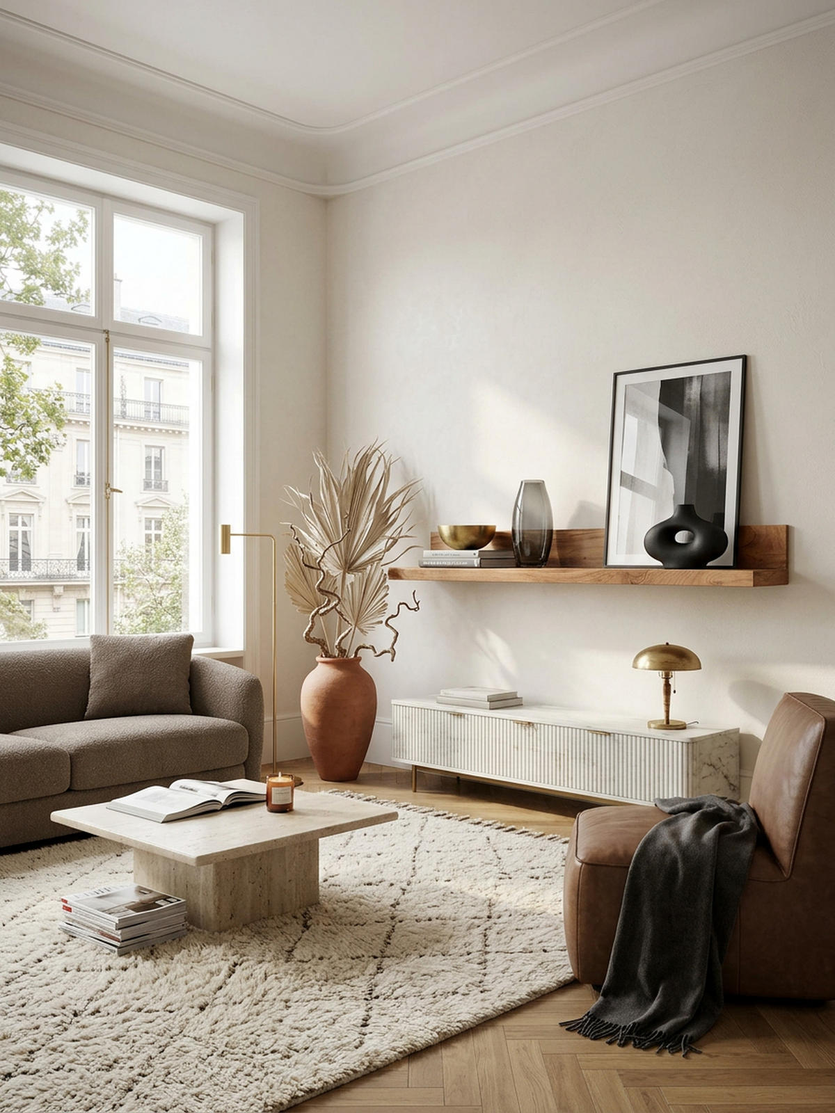 WANDREGAL NAKO Massivholz Flexibles Design Landhausstil, Beige 160x24x17 cm - Beige, Holz (160/17/24cm) - KADIMA DESIGN