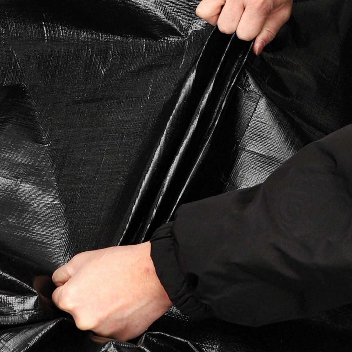 GEWEBEPLANE 150 g/m² Wasserdicht Reißfest 2 x 2.5 m Schwarz - Schwarz, Kunststoff (250/10/200cm)